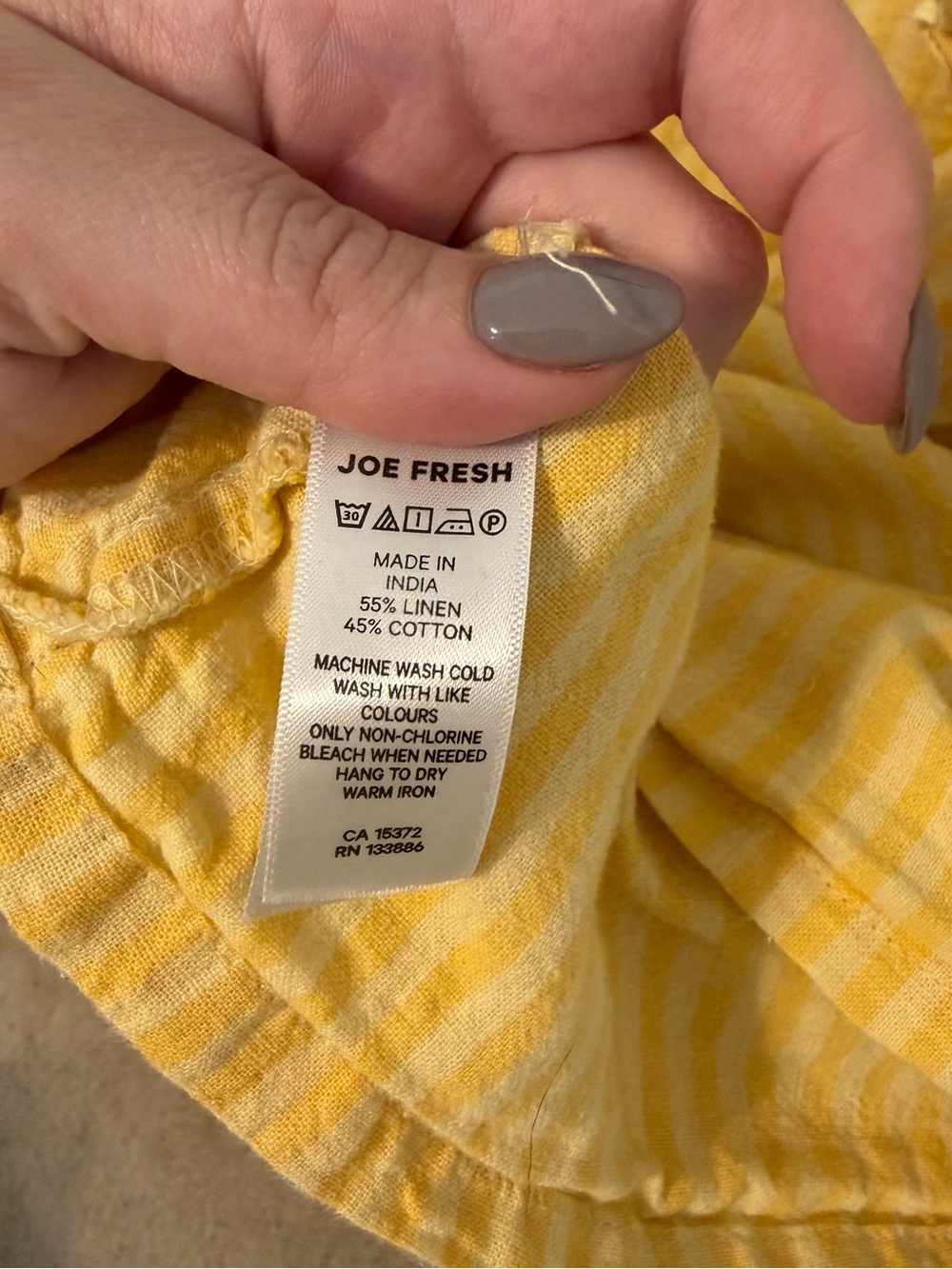 Joe Fresh Yellow Ruffle Ribbed Tank - Picture 5 of 5